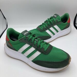 Adidas Sneakers Men Sz 10.5 Run 70s Green Red HQ1993 Running Walking Athletic